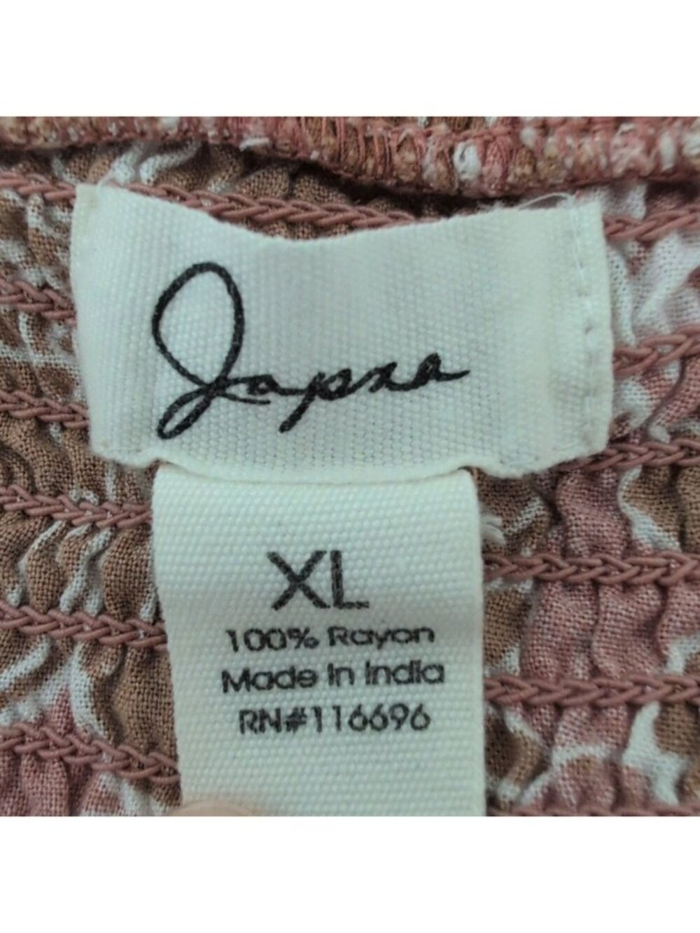Japna Floral Cut Out Maxi Dress Womens Size XL Pink Smocked Tiered Boho Cottage - Picture 4 of 9